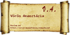 Vörös Anasztázia névjegykártya