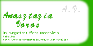 anasztazia voros business card