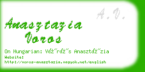 anasztazia voros business card